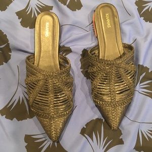 Kaanas Madeira Basketweave Mules